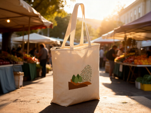 tote bag con cremallera